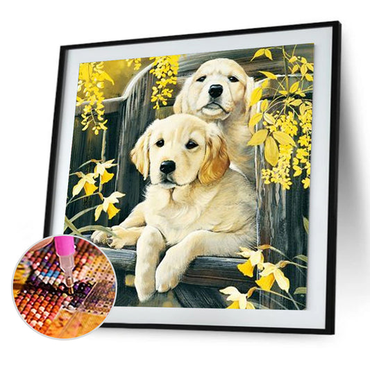 Garden Golden Retriever - Full Square Drill Diamond Painting 30*30CM
