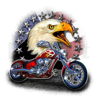 Eagle And Motorcycle - Full Square Drill Diamond Painting 40*40CM