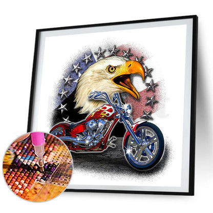 Eagle And Motorcycle - Full Square Drill Diamond Painting 40*40CM