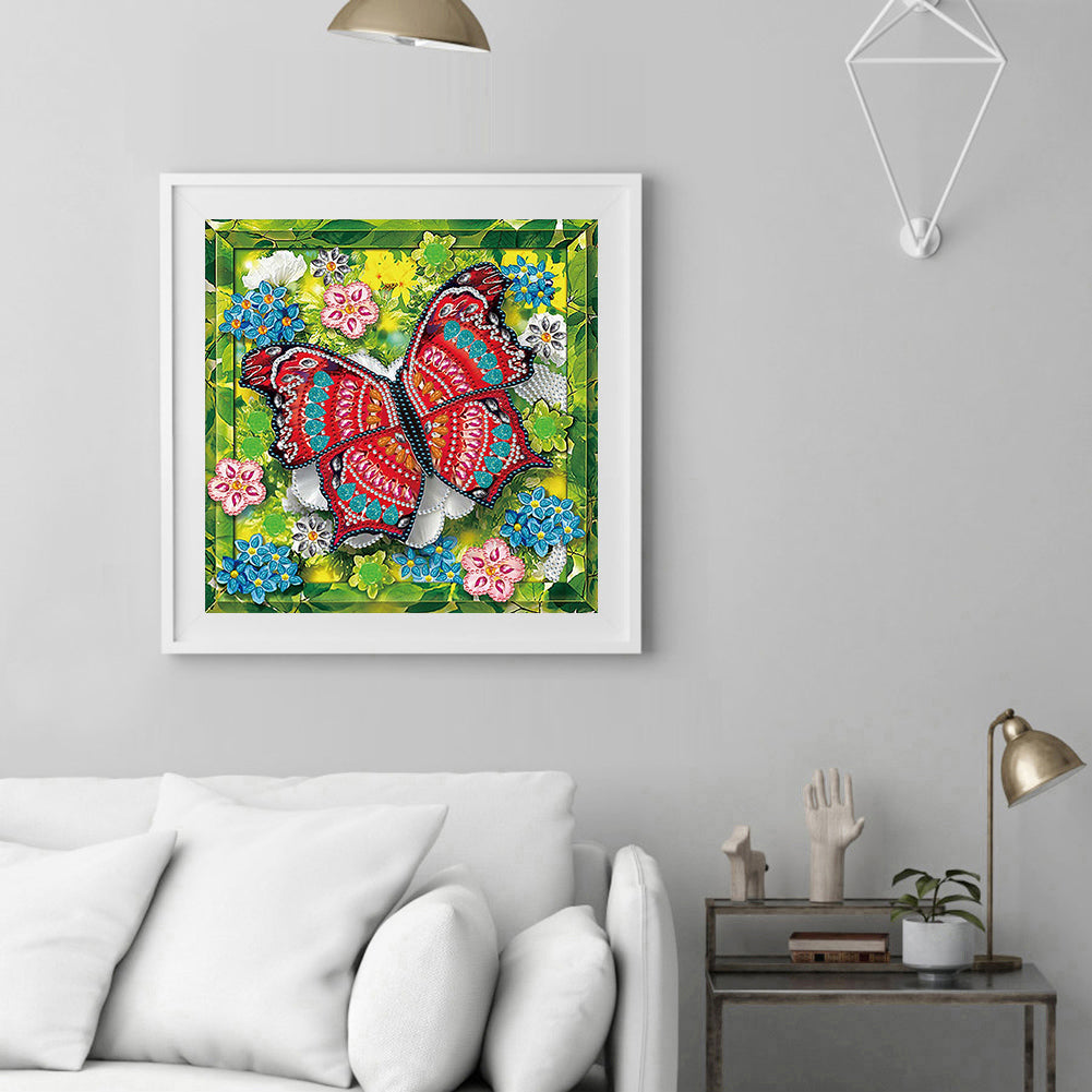 Butterfly - Special Shaped Drill Diamond Paiting 30*30CM