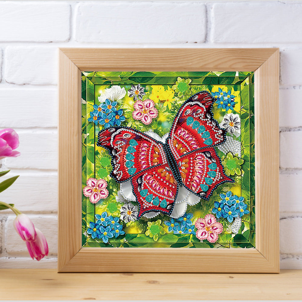 Butterfly - Special Shaped Drill Diamond Paiting 30*30CM