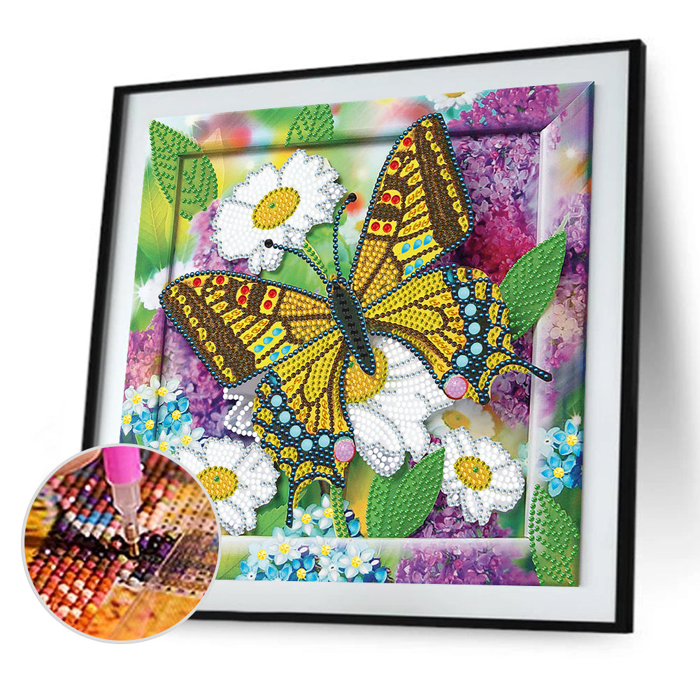 Butterfly - Special Shaped Drill Diamond Paiting 30*30CM