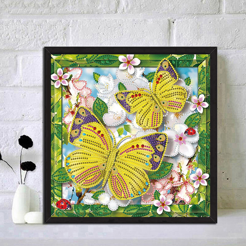 Butterfly - Special Shaped Drill Diamond Paiting 30*30CM