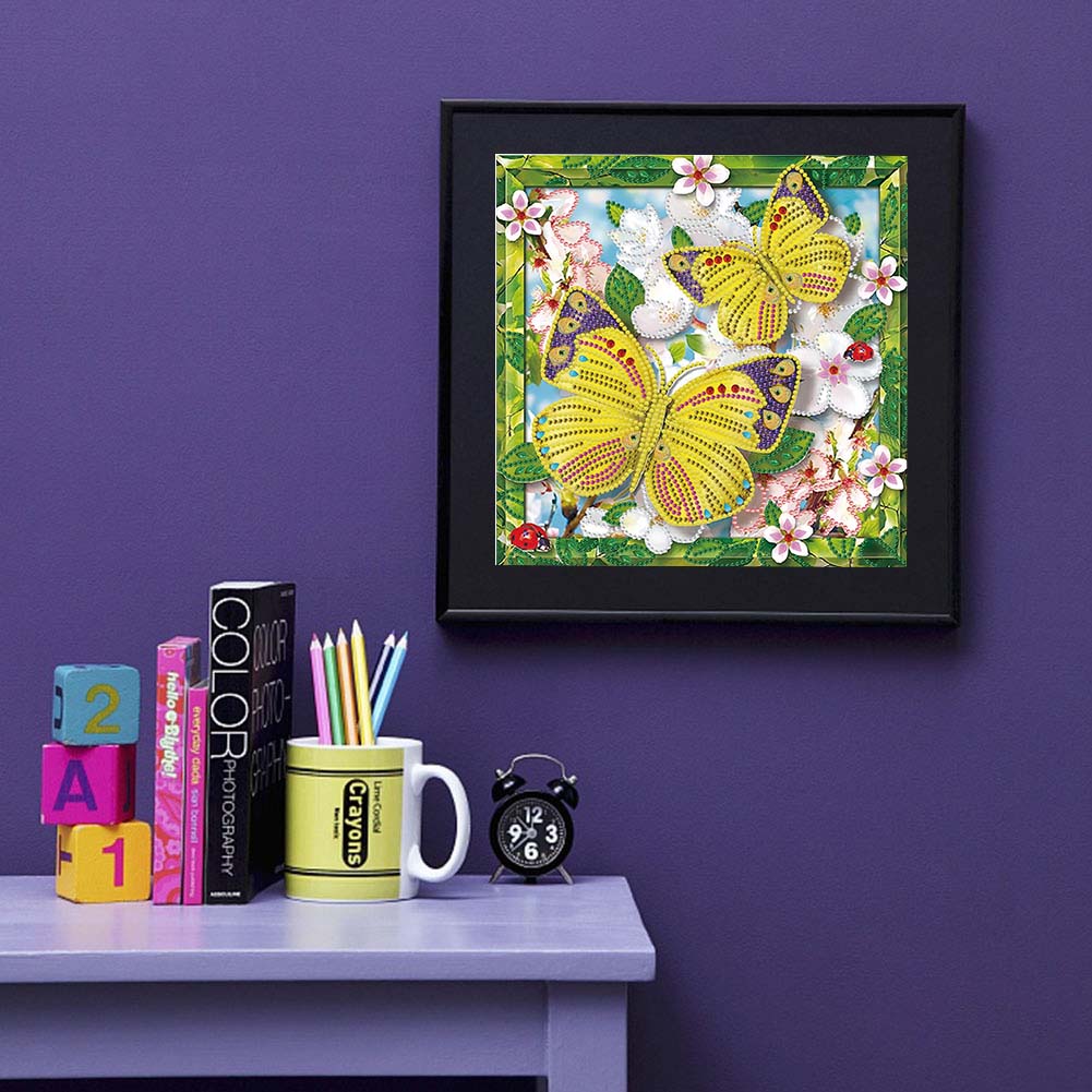 Butterfly - Special Shaped Drill Diamond Paiting 30*30CM