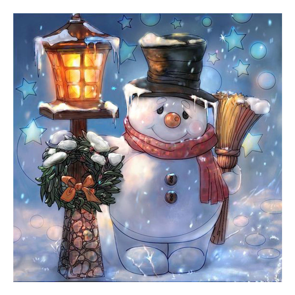 Christmas Snowman - Full Round Drill Diamond Painting 40*40CM