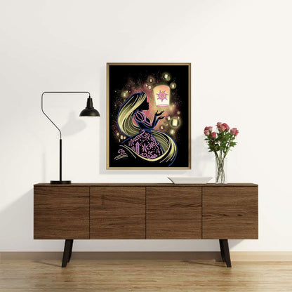 Disney Princess Silhouette - Special Shaped Drill Diamond Paiting 30*40CM