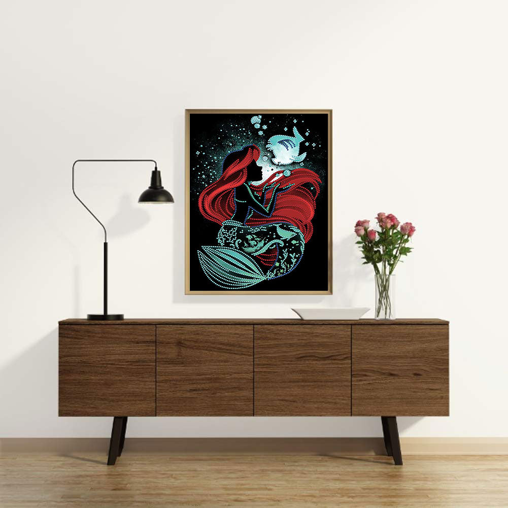 Disney Princess Silhouette - Special Shaped Drill Diamond Paiting 30*40CM