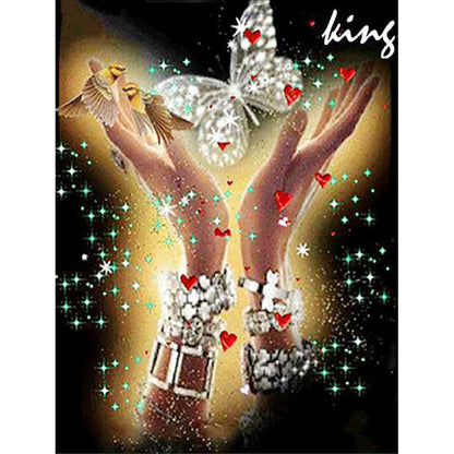 Hands - Full Round Drill Diamond Painting 40*50CM