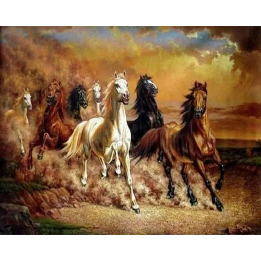 Horse - Full Round Drill Diamond Painting 50*40CM