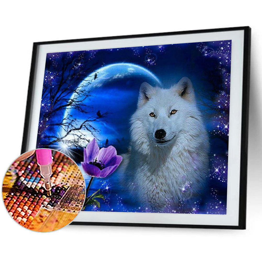 Snow Wolf - Full Round Drill Diamond Painting 60*50CM