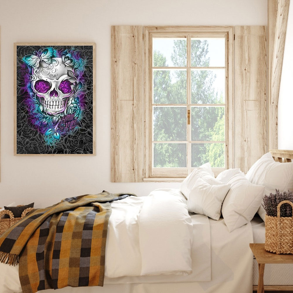 Skull - Full Round Drill Diamond Painting 40*50CM