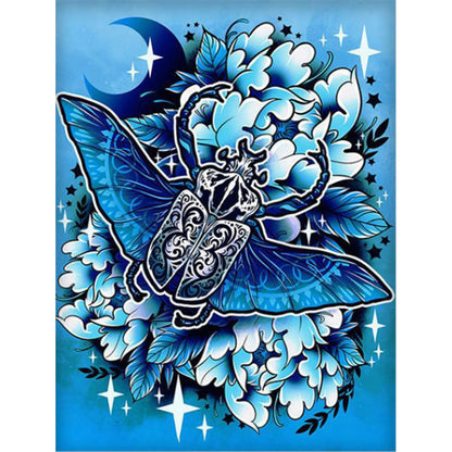 Flowers And Insects - Full Round Drill Diamond Painting 30*40CM