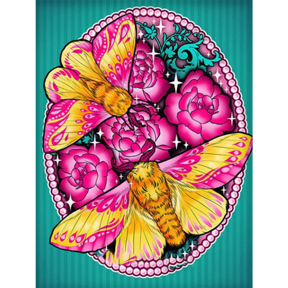 Flowers And Locusts - Full Round Drill Diamond Painting 30*40CM
