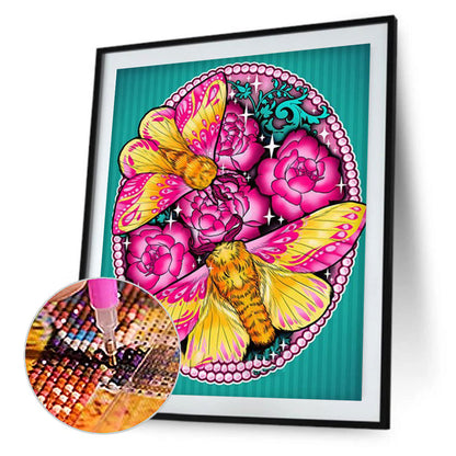 Flowers And Locusts - Full Round Drill Diamond Painting 30*40CM