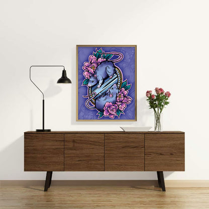 Flowers And Mice - Full Round Drill Diamond Painting 30*40CM