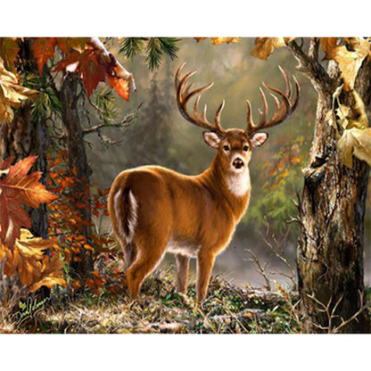 Forest Elk - Full Round Drill Diamond Painting 50*40CM