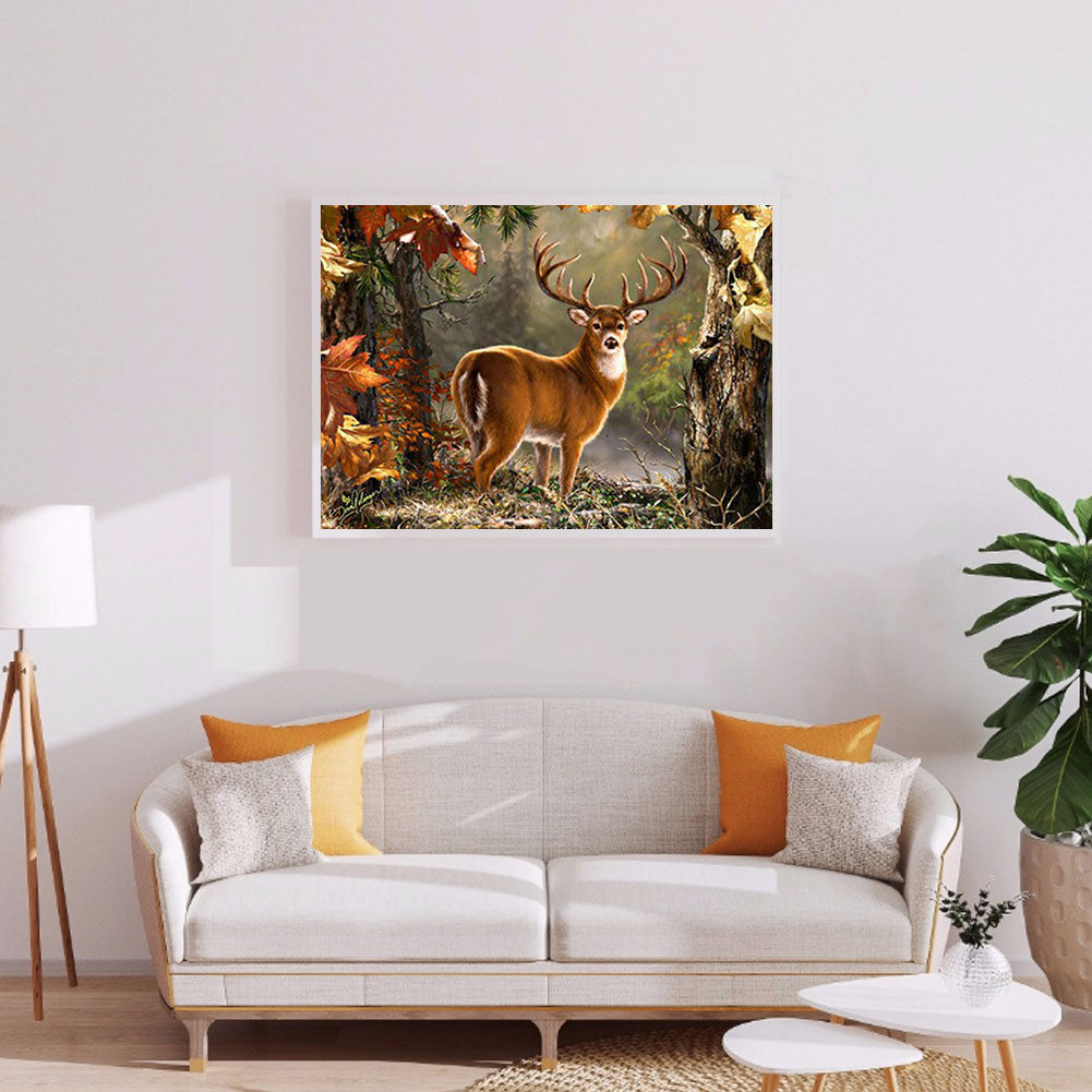 Forest Elk - Full Round Drill Diamond Painting 50*40CM