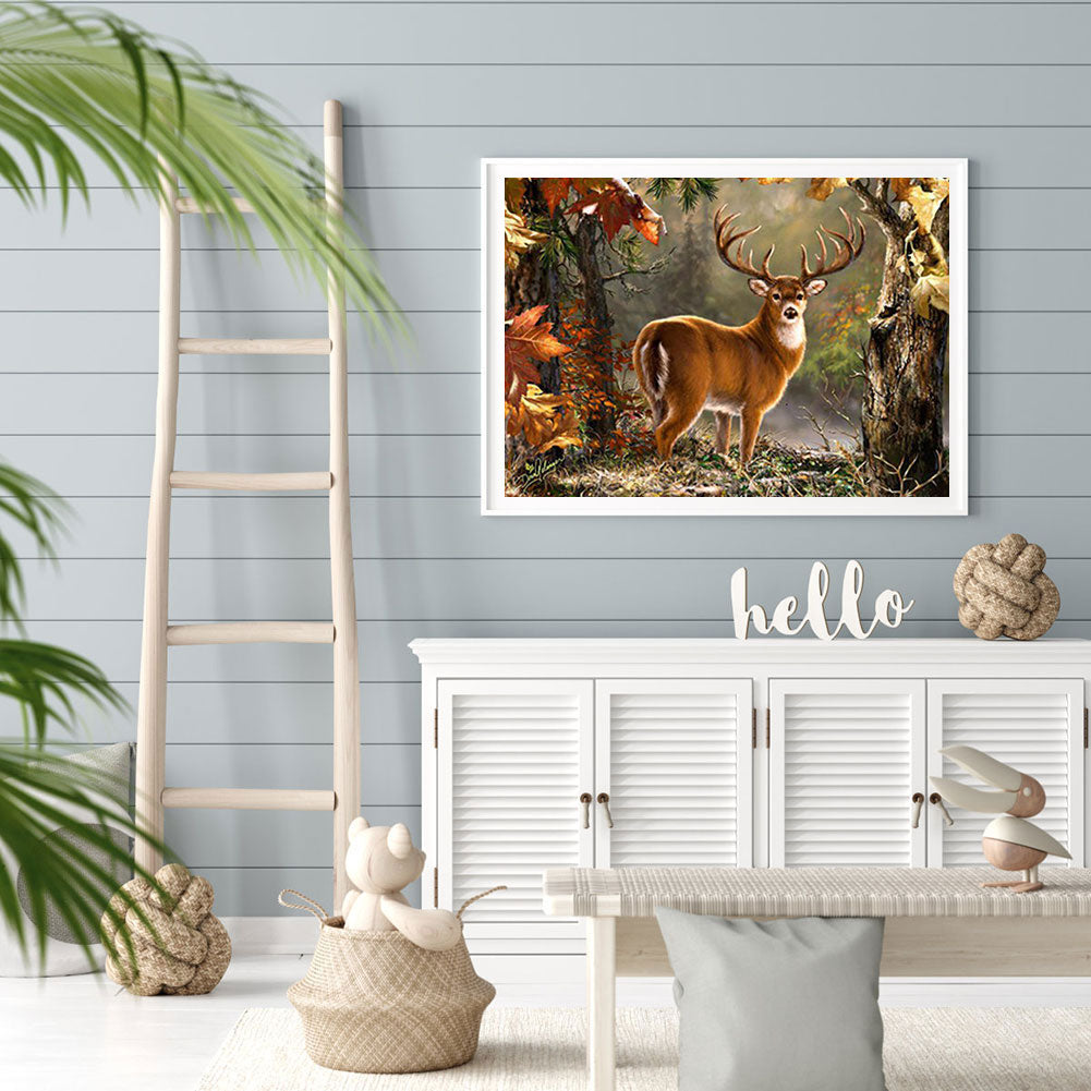 Forest Elk - Full Round Drill Diamond Painting 50*40CM