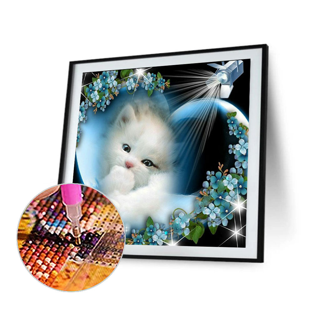 Loving Cat Photo Stickers - Full Square Drill Diamond Painting 50*50CM