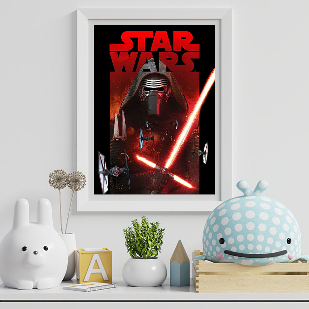 Star Wars The Force Awakens Kylo Ren - Full Round Drill Diamond Painting 30*40CM