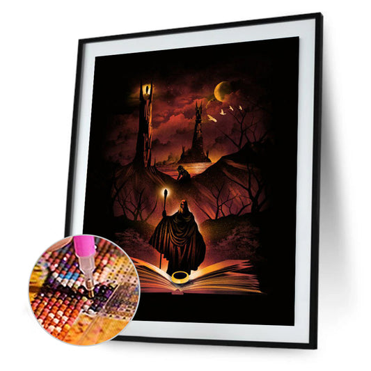 Silhouette Lord Of The Rings - Full Square Drill Diamond Painting 30*40CM