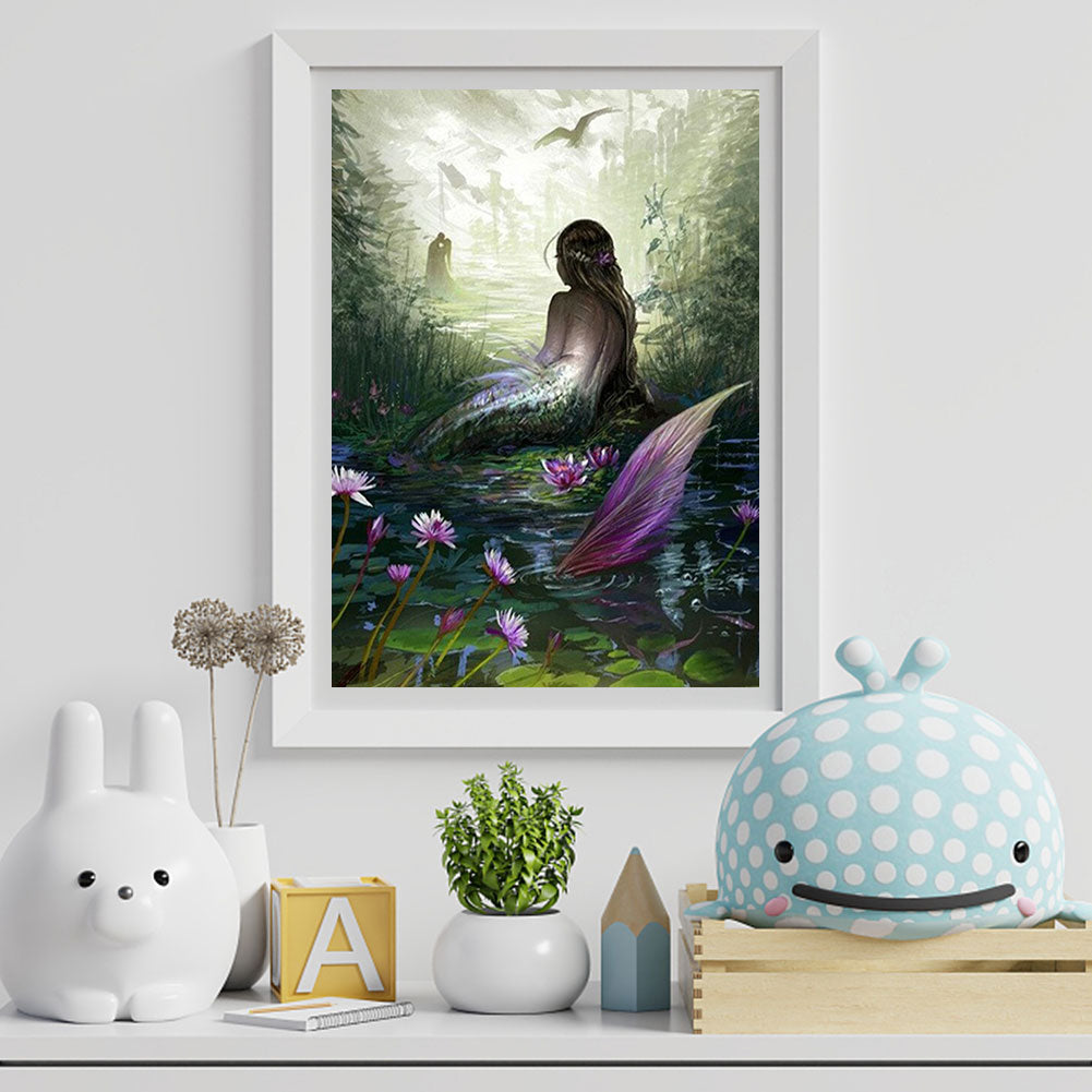 Mermaid - Full Round Drill Diamond Painting 50*60CM