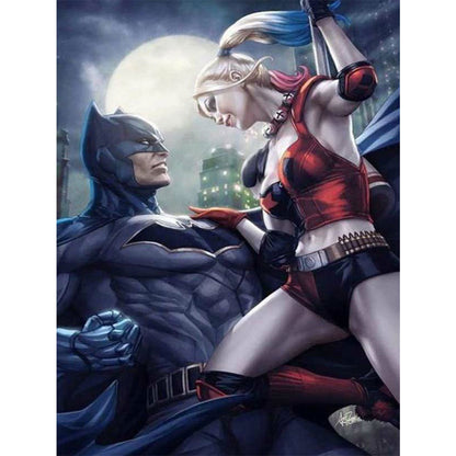 Harley Quinn Batman - Full Round Drill Diamond Painting 50*60CM