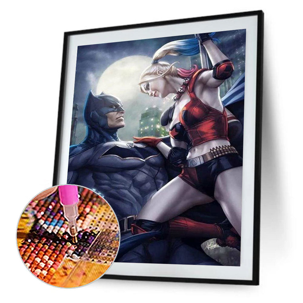 Harley Quinn Batman - Full Round Drill Diamond Painting 50*60CM