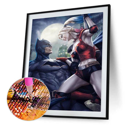 Harley Quinn Batman - Full Round Drill Diamond Painting 50*60CM