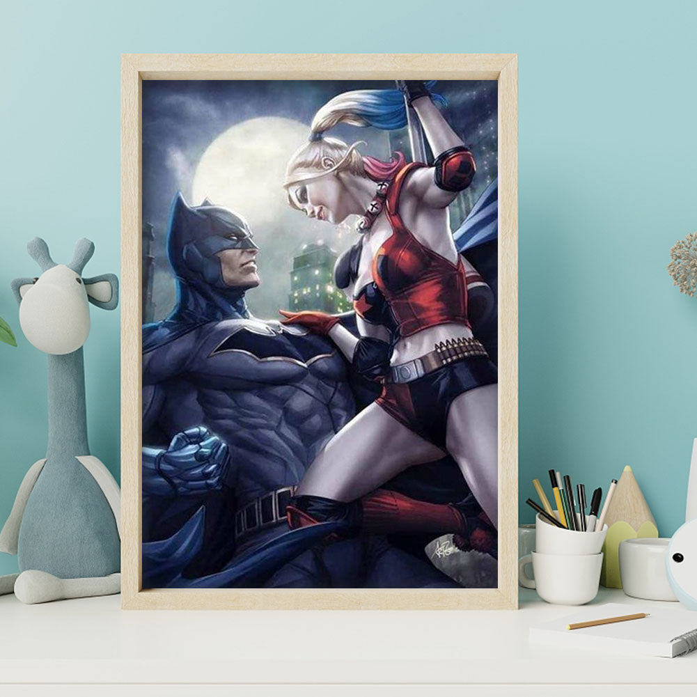 Harley Quinn Batman - Full Round Drill Diamond Painting 50*60CM