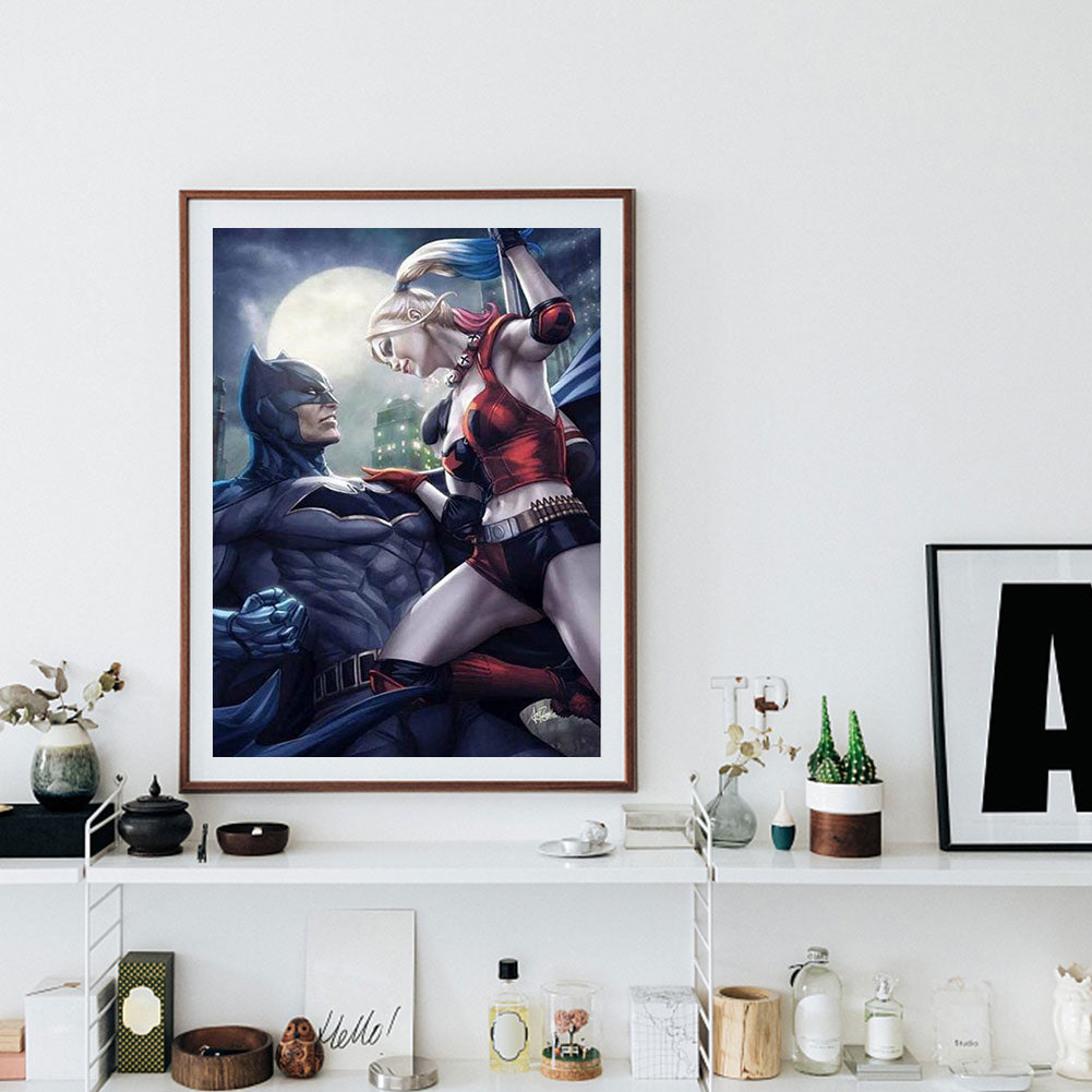 Harley Quinn Batman - Full Round Drill Diamond Painting 50*60CM