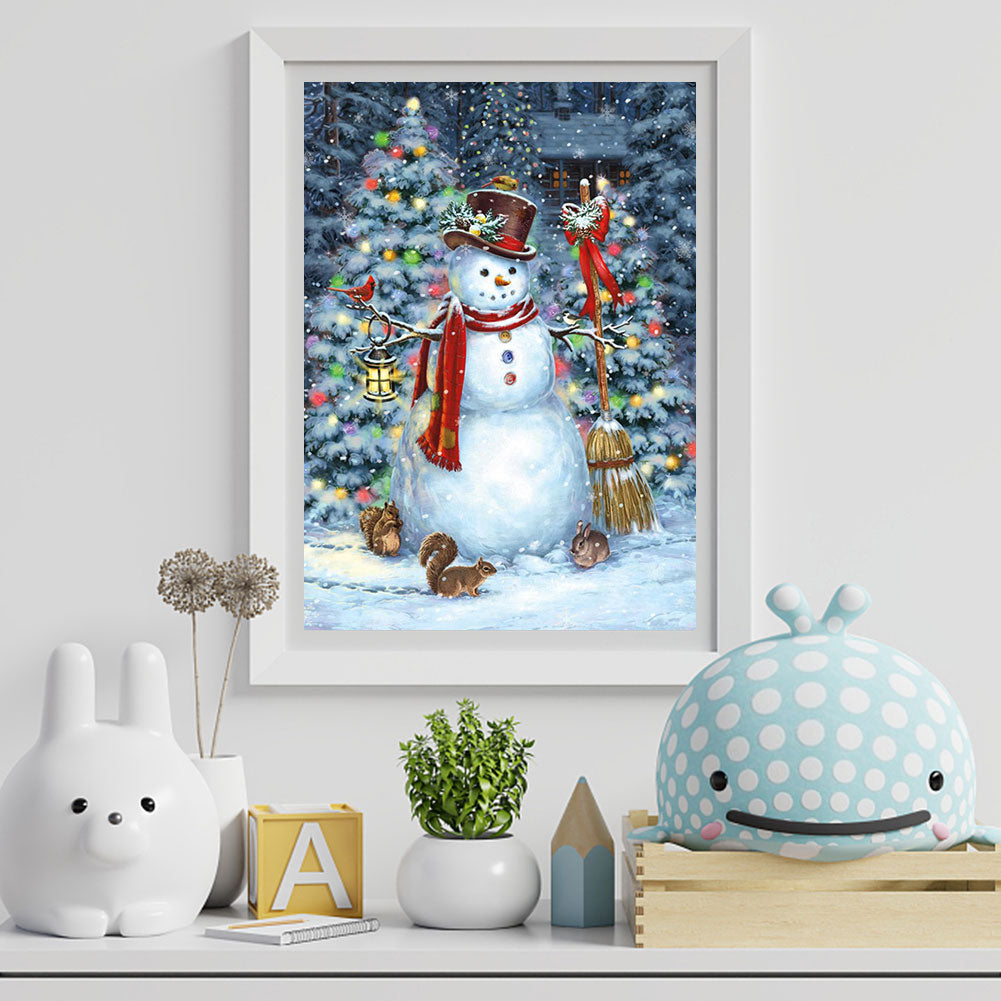 Christmas Snowman - Full Square Drill Diamond Painting 50*60CM