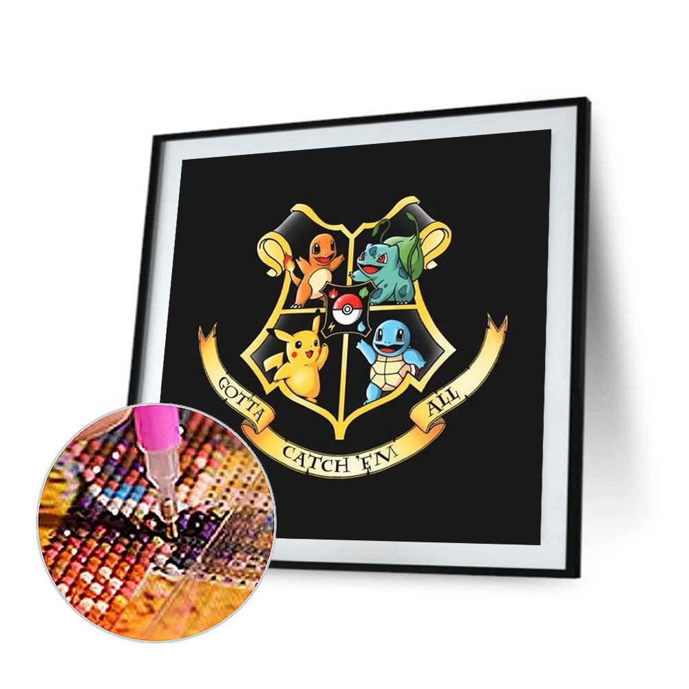 Hogwarts Coat Of Arms - Full Round Drill Diamond Painting 40*40CM