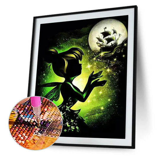 Disney Princess Silhouette - Full Round Drill Diamond Painting 40*50CM