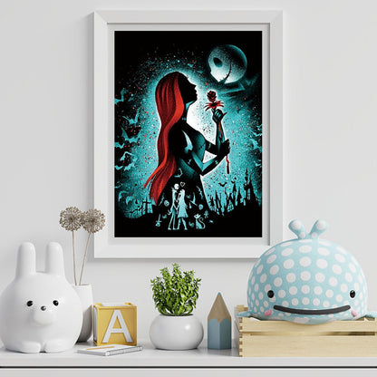 Disney Princess Silhouette - Full Round Drill Diamond Painting 40*50CM