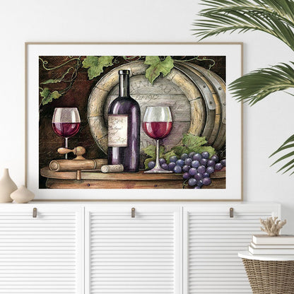 Granny'S Suit Wine Glass Bucket - Full Round Drill Diamond Painting 50*40CM