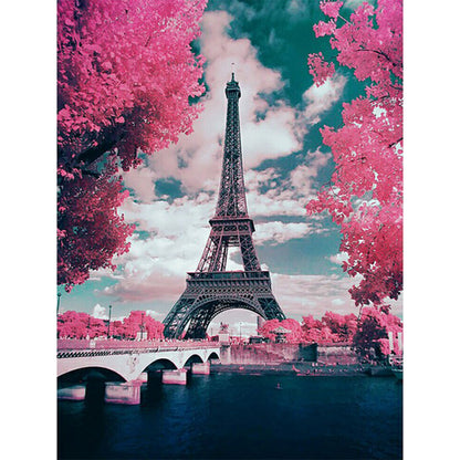Paris Eiffel Tower - Full Round Drill Diamond Painting 50*60CM