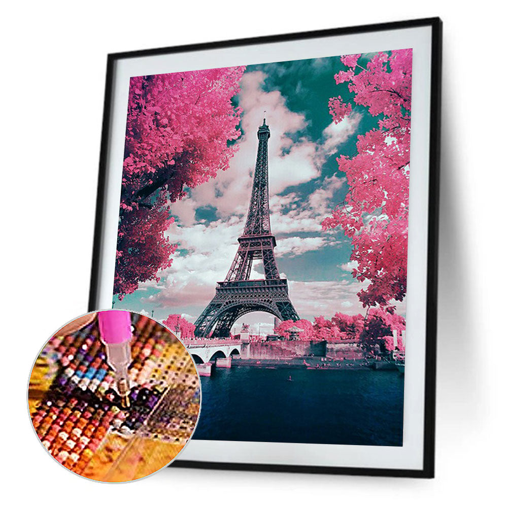 Paris Eiffel Tower - Full Round Drill Diamond Painting 50*60CM