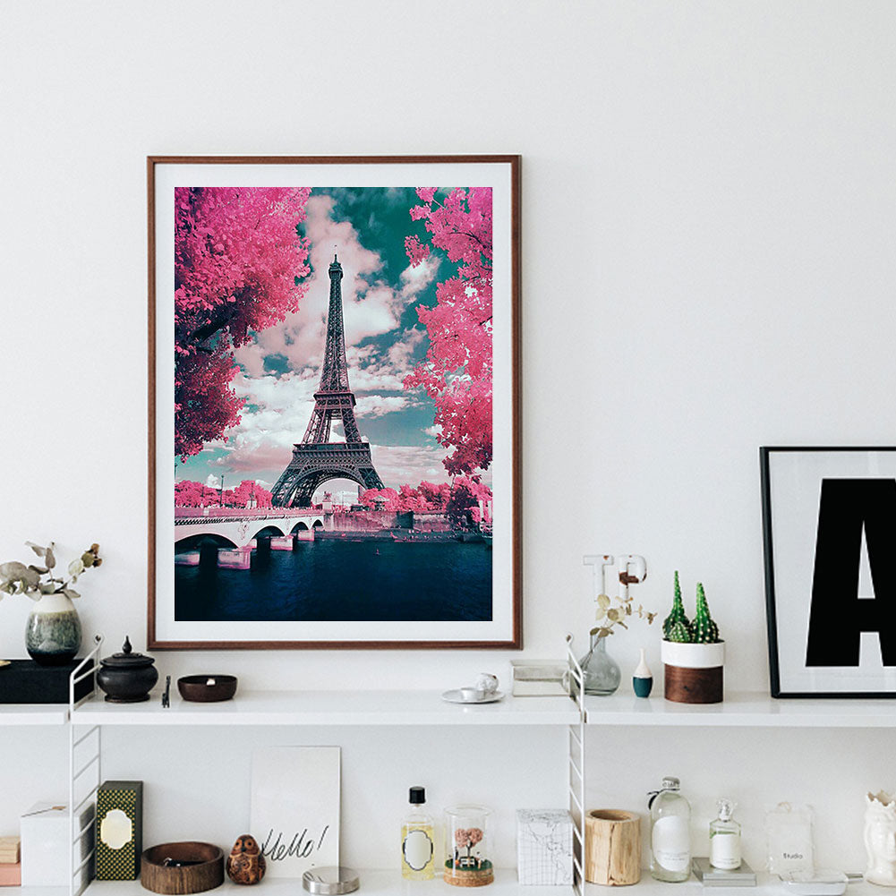 Paris Eiffel Tower - Full Round Drill Diamond Painting 50*60CM