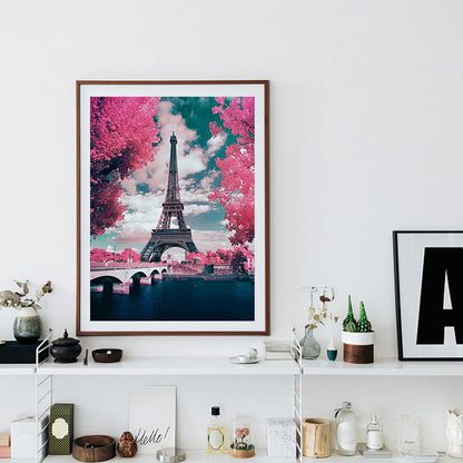 Paris Eiffel Tower - Full Round Drill Diamond Painting 50*60CM