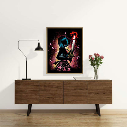 Princess Mulan Silhouette - Full Square Drill Diamond Painting 30*40CM