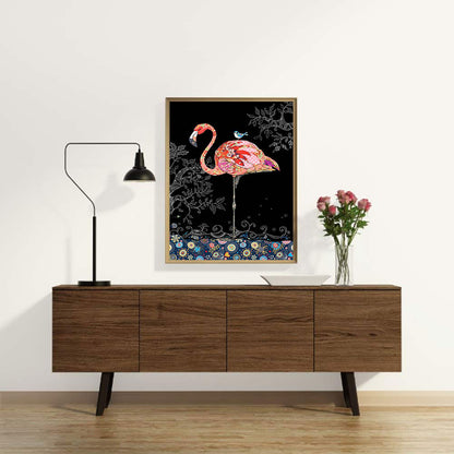 Flamingo Impression Painting - Full Round Drill Diamond Painting 30*40CM