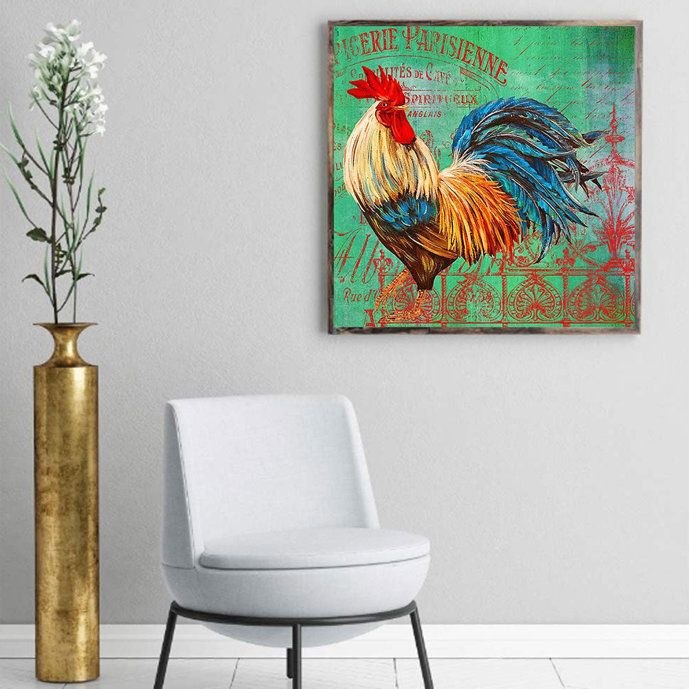 Rooster - Full Round Drill Diamond Painting 40*40CM