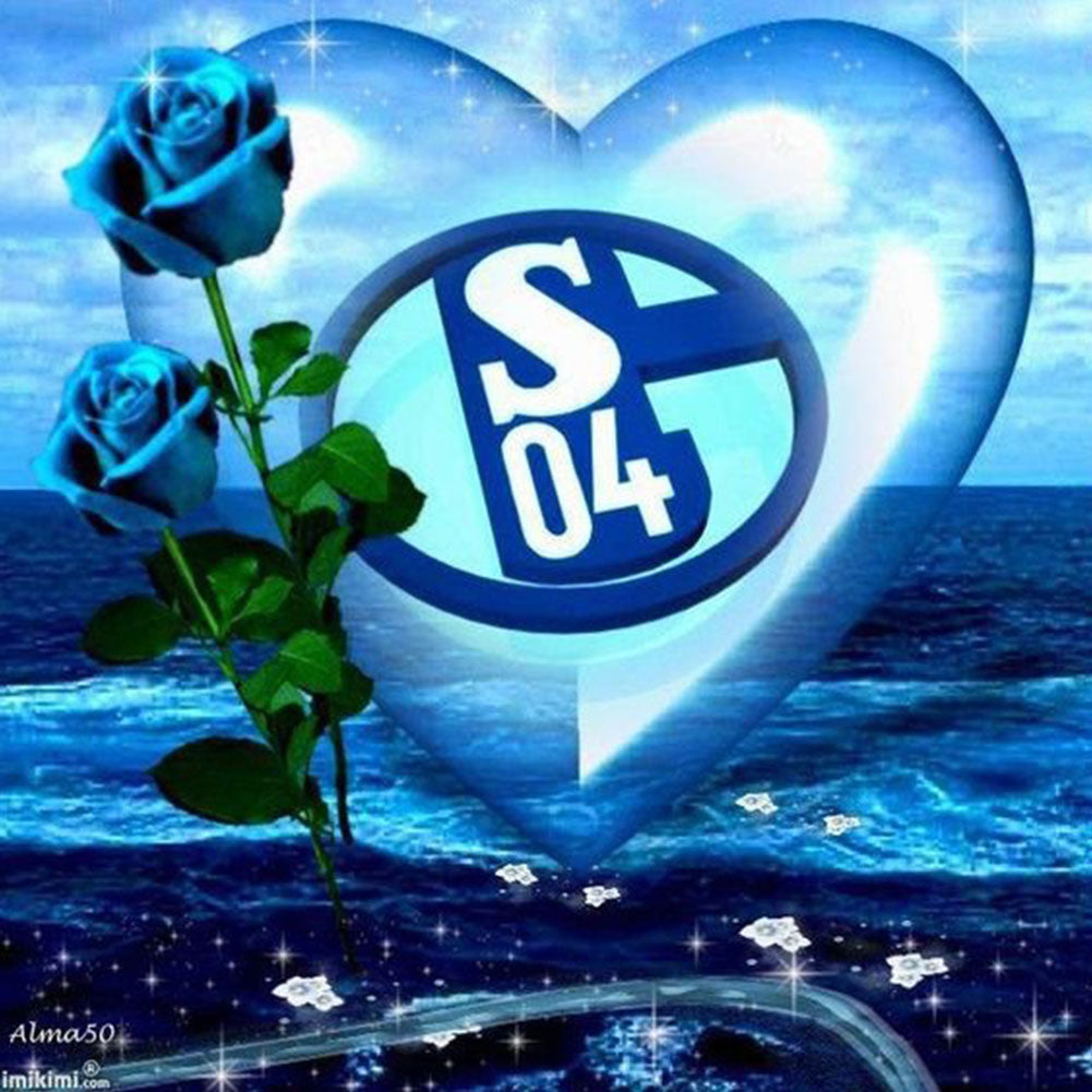 Schalke 04 Football Team Logo - Full Round Drill Diamond Painting 50*50CM