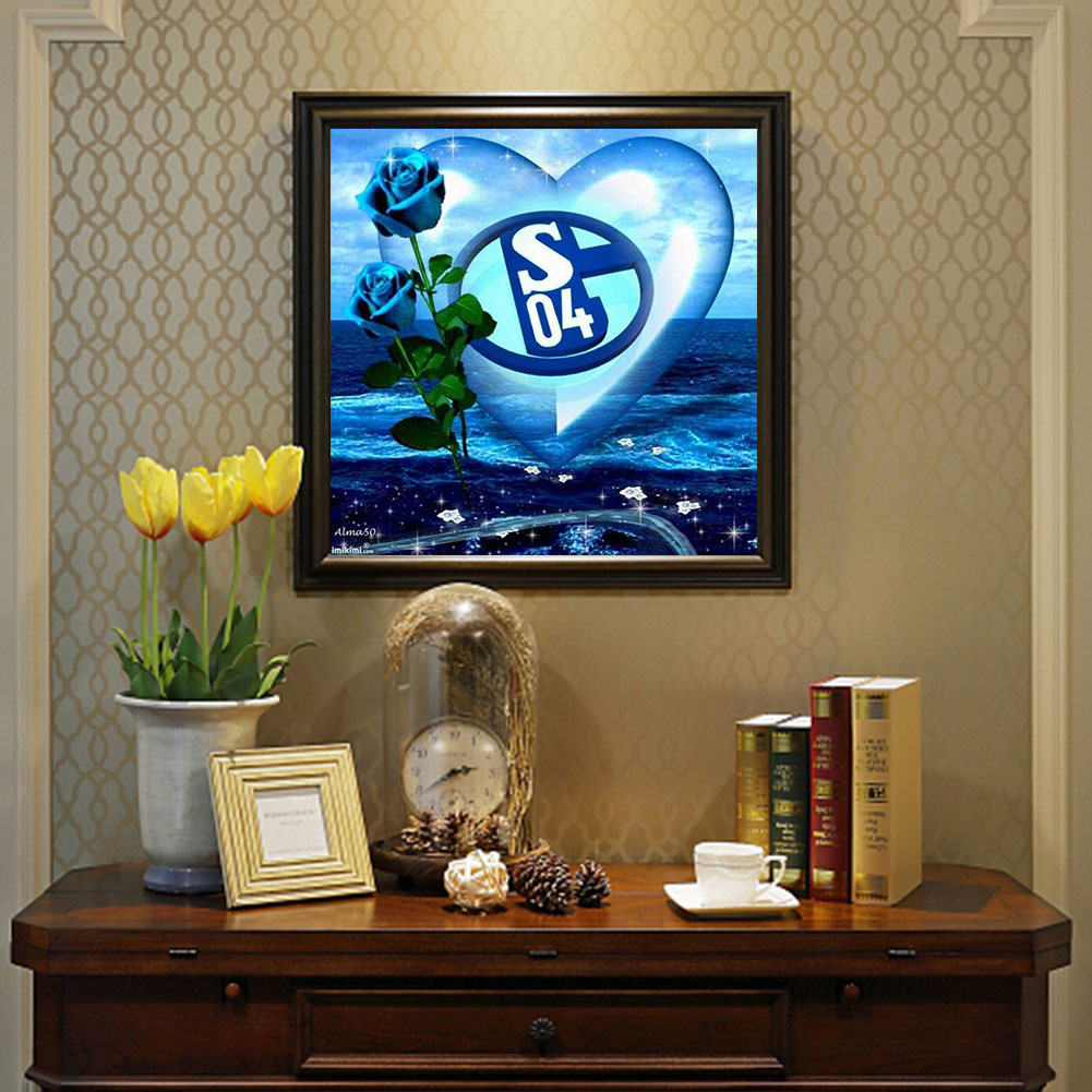 Schalke 04 Football Team Logo - Full Round Drill Diamond Painting 50*50CM