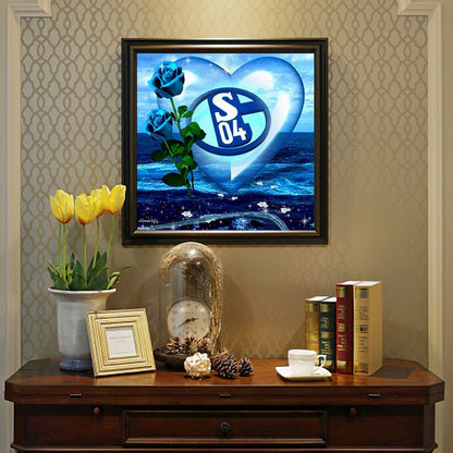 Schalke 04 Football Team Logo - Full Round Drill Diamond Painting 50*50CM