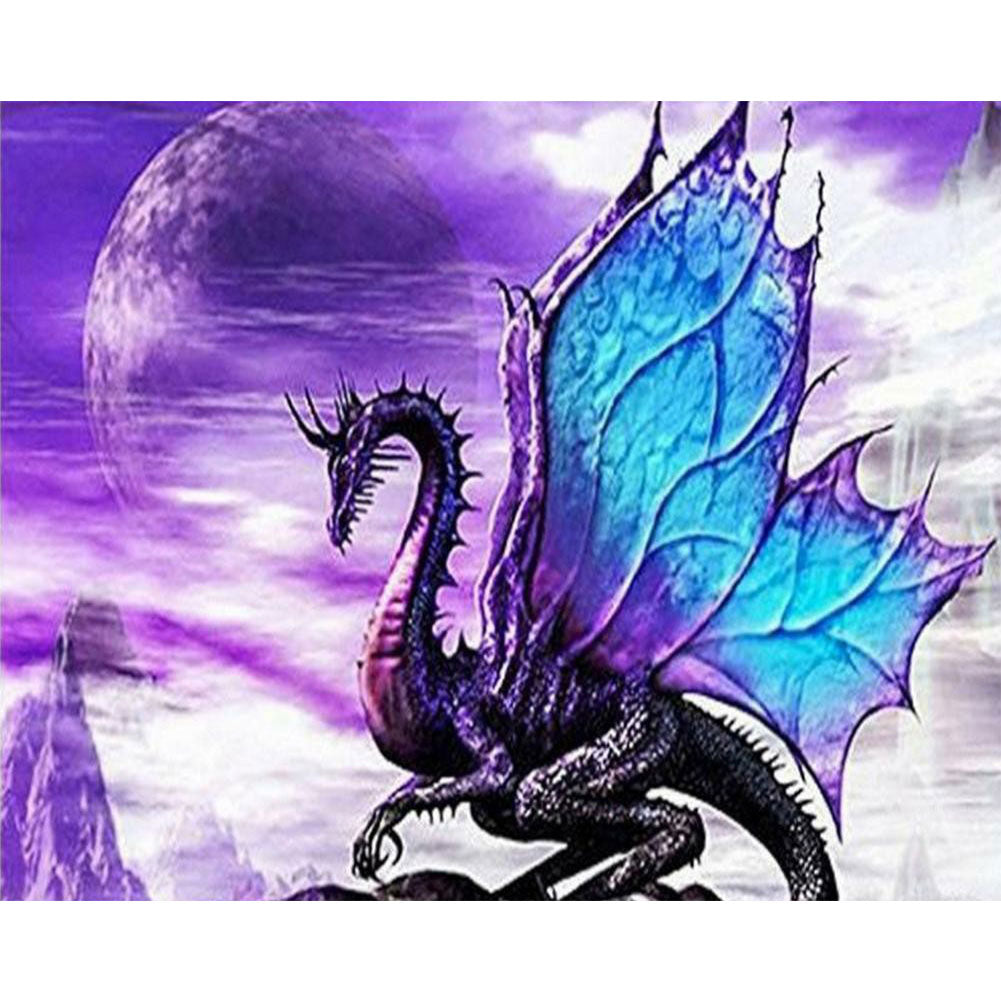Purple Pterosaur - Full Round Drill Diamond Painting 50*40CM