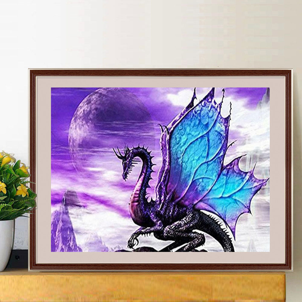 Purple Pterosaur - Full Round Drill Diamond Painting 50*40CM