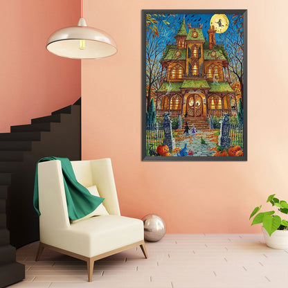 Nightmare Castle Before Christmas - Full Round Drill Diamond Painting 55*70CM