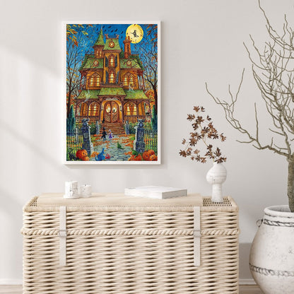 Nightmare Castle Before Christmas - Full Round Drill Diamond Painting 55*70CM